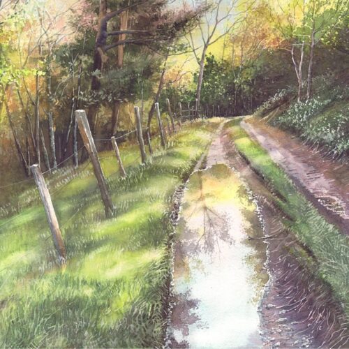 fabriano gouille automnale signé