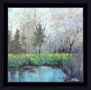 AQUARELLES Iris haie (acrylique)