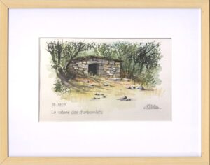 AQUARELLES La cabane des charbonniers