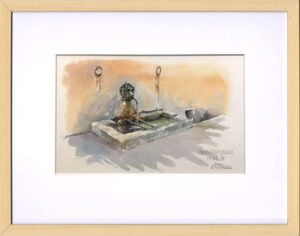 AQUARELLES Le bassin de Goudargues