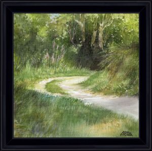 AQUARELLES Le chemin de berge