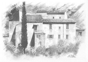 AQUARELLES Navacelles en façade